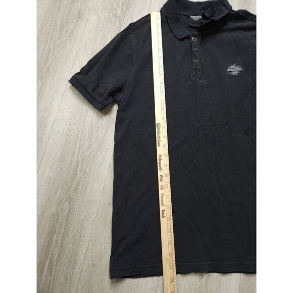 Vintage‎ Harley Davidson Short Sleeve Polo Shirt 1/4 Button Mens Medium - Picture 7 of 8